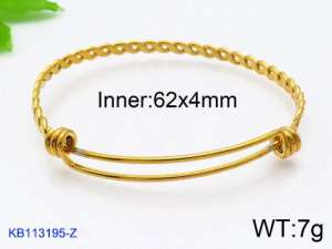 Stainless Steel Gold-plating Bangle - KB113195-Z