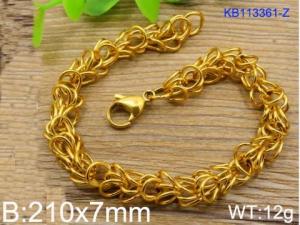 Stainless Steel Gold-plating Bracelet - KB113361-Z