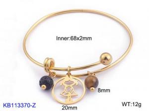 Stainless Steel Gold-plating Bangle - KB113370-Z