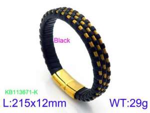 Leather Bracelet - KB113671-KF