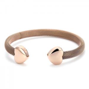 Stainless Steel Rose Gold-plating Bangle - KB113672-KFC