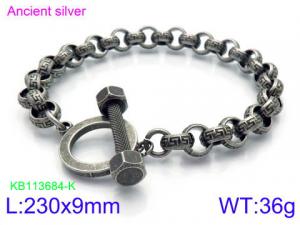 Stainless Steel Bracelet(Men) - KB113684-KFC