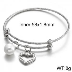 Stainless Steel Wire Bangle - KB113688-KFC