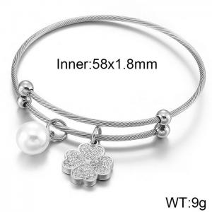 Stainless Steel Wire Bangle - KB113690-KFC