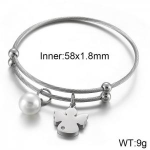 Stainless Steel Wire Bangle - KB113691-KFC