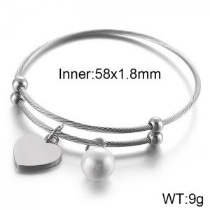 Stainless Steel Wire Bangle - KB113692-KFC