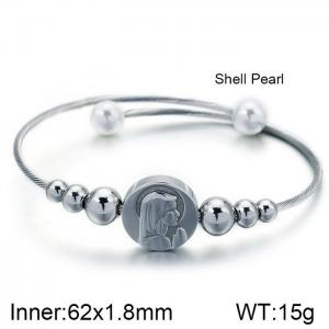 Stainless Steel Wire Bangle - KB113697-KFC