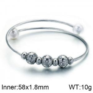 Stainless Steel Wire Bangle - KB113703-KFC