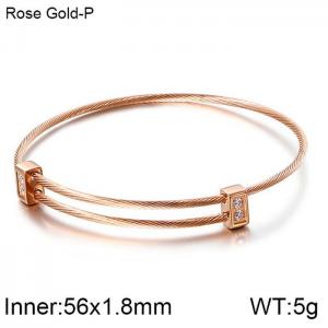 Stainless Steel Wire Bangle - KB113714-KFC