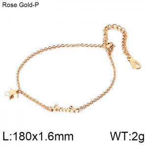 Stainless Steel Rose Gold-plating Bracelet - KB113839-KSP