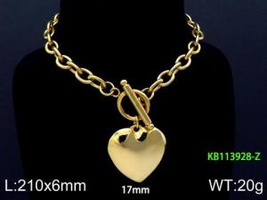 Stainless Steel Gold-plating Bracelet - KB113928-Z