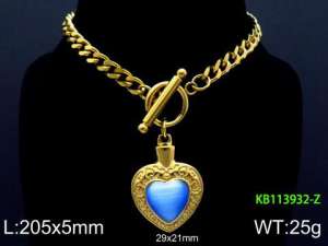 Stainless Steel Stone Bracelet - KB113932-Z