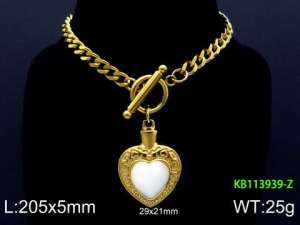 Stainless Steel Stone Bracelet - KB113939-Z