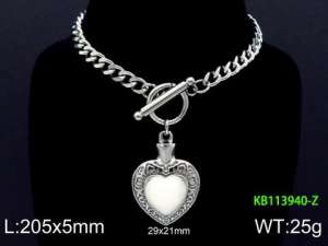 Stainless Steel Stone Bracelet - KB113940-Z
