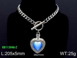 Stainless Steel Stone Bracelet - KB113948-Z