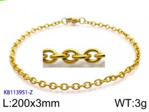 Stainless Steel Gold-plating Bracelet - KB113951-Z