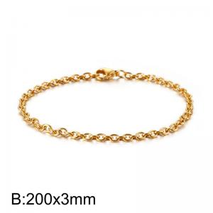 Stainless Steel Gold-plating Bracelet - KB113951-Z