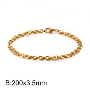 Stainless Steel Gold-plating Bracelet - KB113953-Z