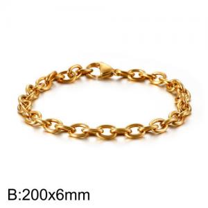 Stainless Steel Gold-plating Bracelet - KB113958-Z