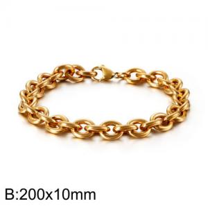 Stainless Steel Gold-plating Bracelet - KB113962-Z