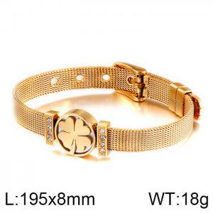 Stainless Steel Gold-plating Bracelet - KB114033-KHY