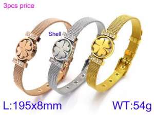 Stainless Steel Rose Gold-plating Bracelet - KB114036-KHY