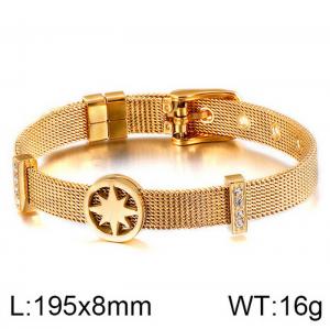 Stainless Steel Gold-plating Bracelet - KB114037-KHY