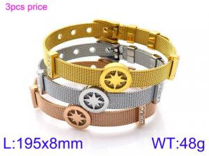 Stainless Steel Rose Gold-plating Bracelet - KB114040-KHY