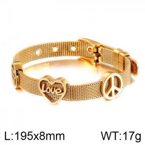 Stainless Steel Gold-plating Bracelet - KB114041-KHY