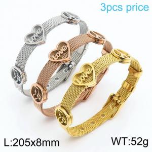 Stainless Steel Rose Gold-plating Bracelet - KB114044-KHY