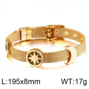 Stainless Steel Gold-plating Bracelet - KB114050-KHY