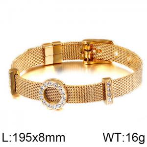 Stainless Steel Gold-plating Bracelet - KB114057-KHY