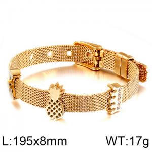 Stainless Steel Gold-plating Bracelet - KB114070-KHY