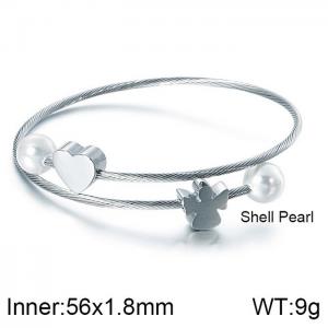 Stainless Steel Wire Bangle - KB114158-KFC