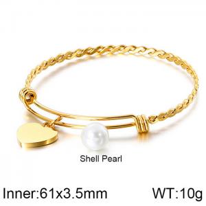 Stainless Steel Gold-plating Bangle - KB114161-KFC