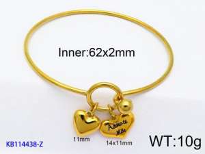 Stainless Steel Gold-plating Bangle - KB114438-Z