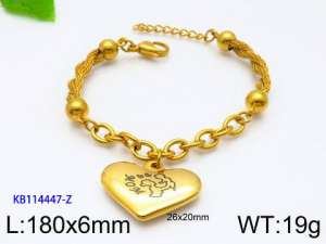 Stainless Steel Gold-plating Bracelet - KB114447-Z