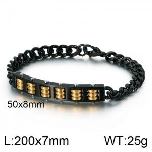 Stainless Steel Gold-plating Bracelet - KB114898-KFC