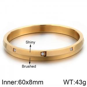 Stainless Steel Gold-plating Bangle - KB114920-KFC