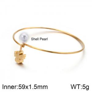 Stainless Steel Gold-plating Bangle - KB114932-KFC