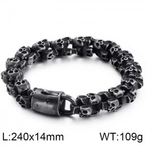 Stainless Skull Bracelet - KB114973-BD