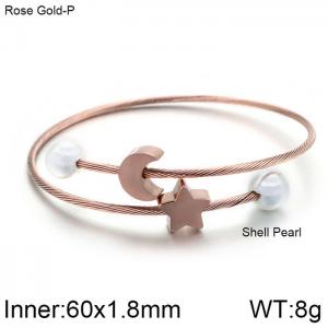 Stainless Steel Wire Bangle - KB114980-KFC