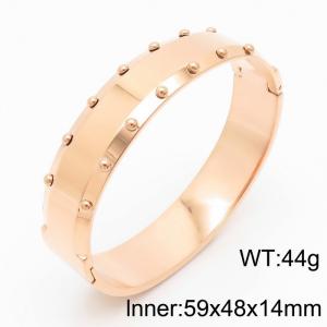 Stainless Steel Rose Gold-plating Bangle - KB115269-KSP