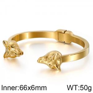 Stainless Steel Gold-plating Bangle - KB115565-K