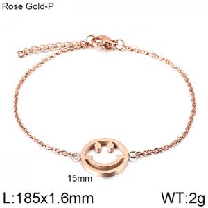 Stainless Steel Rose Gold-plating Bracelet - KB115585-K