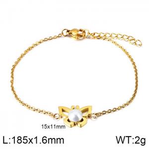 Stainless Steel Gold-plating Bracelet - KB115589-K