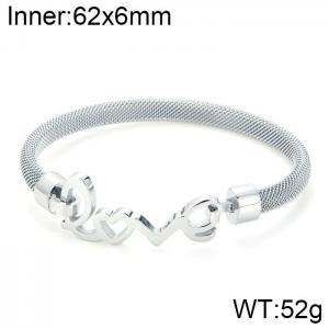 Stainless Steel Bangle - KB115687-KFC