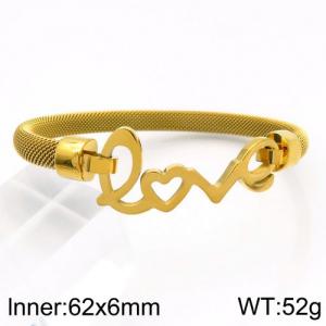 Stainless Steel Gold-plating Bangle - KB115688-KFC