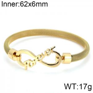 Stainless Steel Gold-plating Bangle - KB115692-KFC