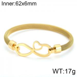 Stainless Steel Gold-plating Bangle - KB115700-KFC